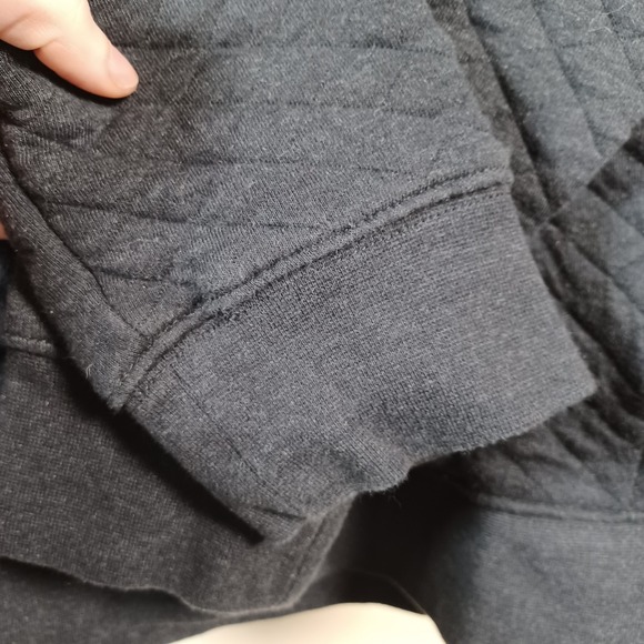 Eddie Bauer Mens Quilted 1/4 Snap Lightweight‎ Pullover Jacket Charcoal Gray M - Picture 4 of 8